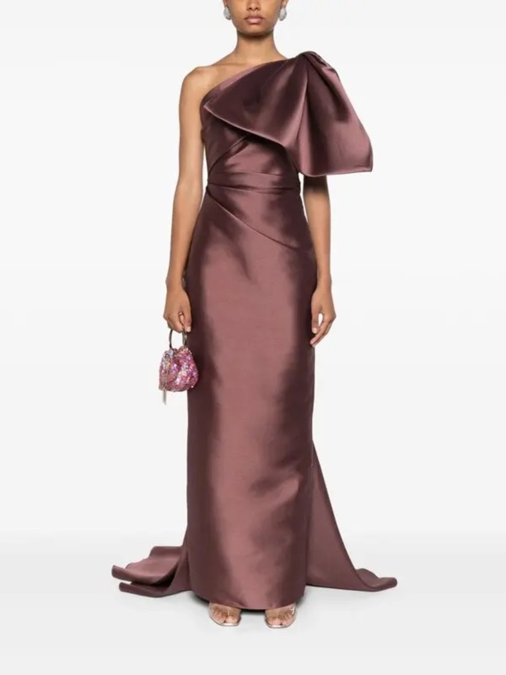 Solace London Priya Gown in Chocolate Brown